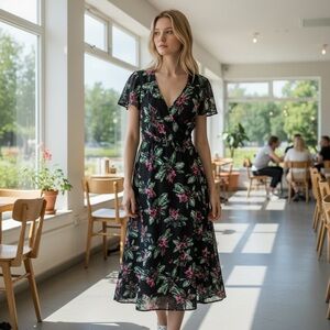 Anthropologie Eva Franco
Briar Floral Maxi Wrap Dress Style CP6959